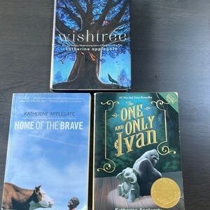 Katherine Applegate books. Wishtree. The One and Only Ivan. Home of the Brave.
